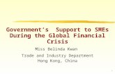 Government’s  Support to SMEs During the Global Financial Crisis Miss Belinda Kwan