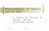 Measurements of Barrel and EC HEX