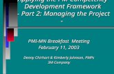 Applying the PM Competency Development Framework  - Part 2: Managing the Project -