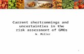 Current shortcommings and  uncertainties in the risk assessment of GMOs W. Müller