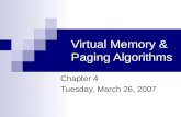 Virtual Memory & Paging Algorithms