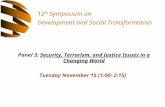 12 th  Symposium on Development and Social Transformation