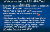 Welcome to the 18 th HPA Tech Retreat