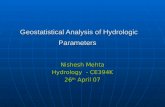 Geostatistical Analysis of Hydrologic Parameters