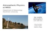 Atmospheric Physics  at MISU Department of Meteorology Stockholm University