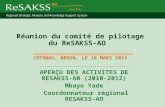 Réunion du comité de pilotage du ReSAKSS-AO COTONOU, BENIN, LE 18 MARS 2013
