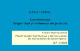 ILPES / CEPAL Conferencia Seguridad y sistemas de justicia