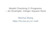 Model Checking C-Programs  – An Example: Integer Square Root