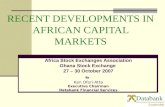 RECENT DEVELOPMENTS IN AFRICAN CAPITAL MARKETS