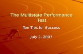 The Multistate Performance Test