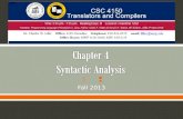 Chapter 4 Syntactic Analysis
