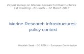 Marine Research Infrastructures: policy context