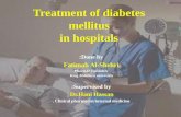 Treatment of diabetes mellitus in hospitals