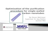 Optimization of the purification procedure for single-walled carbon nanotubes