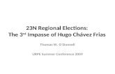23N Regional Elections: The 3 rd  Impasse of Hugo Chávez  Frias