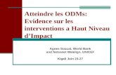 Atteindre les ODMs: Evidence sur les interventions a Haut Niveau d’Impact