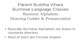 Parami Buddha Vihara Burmese Language Classes Burmese Alphabets Drawing Guides & Pronunciation