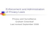 Enforcement and Administration of Privacy Laws