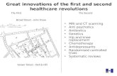 Great innovations of the first and second healthcare revolutions
