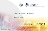 GIS systems in Haiti Shelter focus