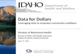 Data for Dollars Leveraging data to empower community coalitions