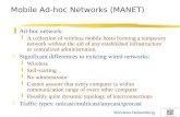 Mobile Ad-hoc Networks (MANET)