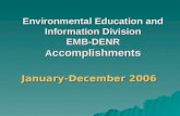 Environmental Education and Information Division EMB-DENR A ccomplishments