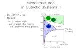 Microstructures  in Eutectic Systems: I