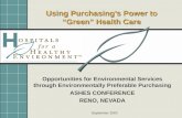 Using Purchasing’s Power to “Green” Health Care