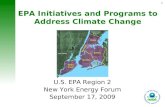 EPA Initiatives and Programs to Address Climate Change
