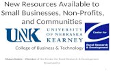 New Resources Available to  Small Businesses, Non-Profits, and Communities