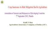 Crop Insurance As Risk Mitigation Tool in Agriculture