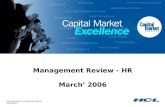 Management Review - HR March’ 2006