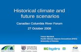 Historical climate and  future scenarios