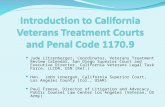 Introduction to California    Veterans Treatment Courts and Penal Code 1170.9