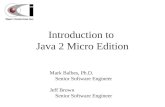 Introduction to  Java 2 Micro Edition