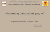Marketing campaigns pay off