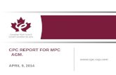 CPC REPORT FOR MPC         AGM.