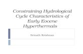 Constraining Hydrological Cycle Characteristics of Early Eocene Hyperthermals   