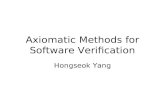 Axiomatic Methods for Software Verification