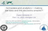 Semantics and analytics = making the data and the decisions smarter?