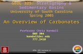 GEOL 325:  Stratigraphy & Sedimentary Basins University of South Carolina Spring 2005