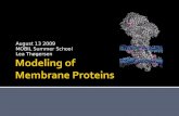 Modeling of  Membrane Proteins