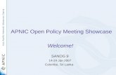 APNIC Open Policy Meeting Showcase