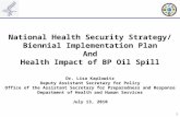 National Health Security Strategy/ Biennial Implementation Plan And Health Impact of BP Oil Spill
