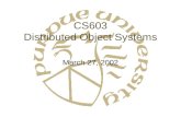 CS603 Distributed Object Systems