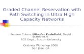 Graded Channel Reservation with Path Switching in Ultra High Capacity Networks