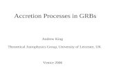 Accretion Processes in GRBs