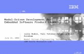 Model-Driven Development for  Embedded Software Product Lines
