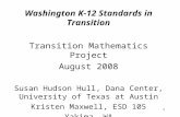 Washington K-12 Standards in Transition